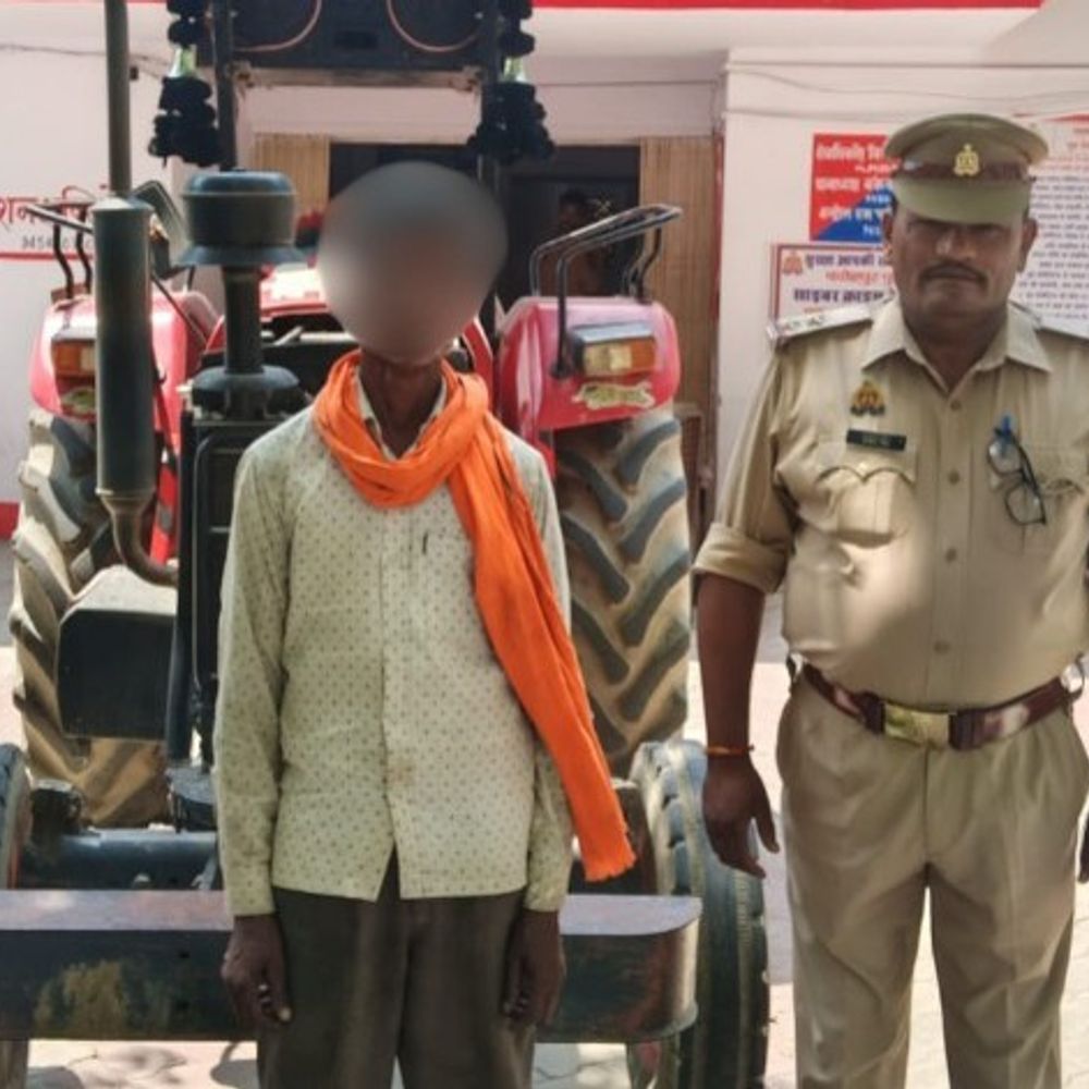 ट्रैक्टर से स्टंट करने के मामले में पुलिस की कार्रवाई:लापरवाही पर नाबालिग के पिता और मालिक हिरासत में, वाहन सीज