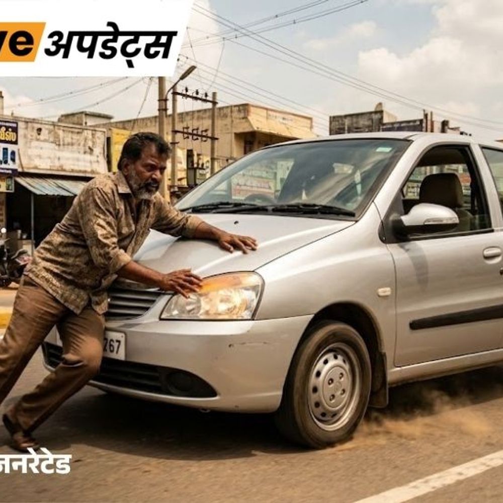 भास्कर अपडेट्स:हैदराबाद में कार चालक ने व्यक्ति को 2 किमी तक बोनट पर घसीटा, केस दर्ज