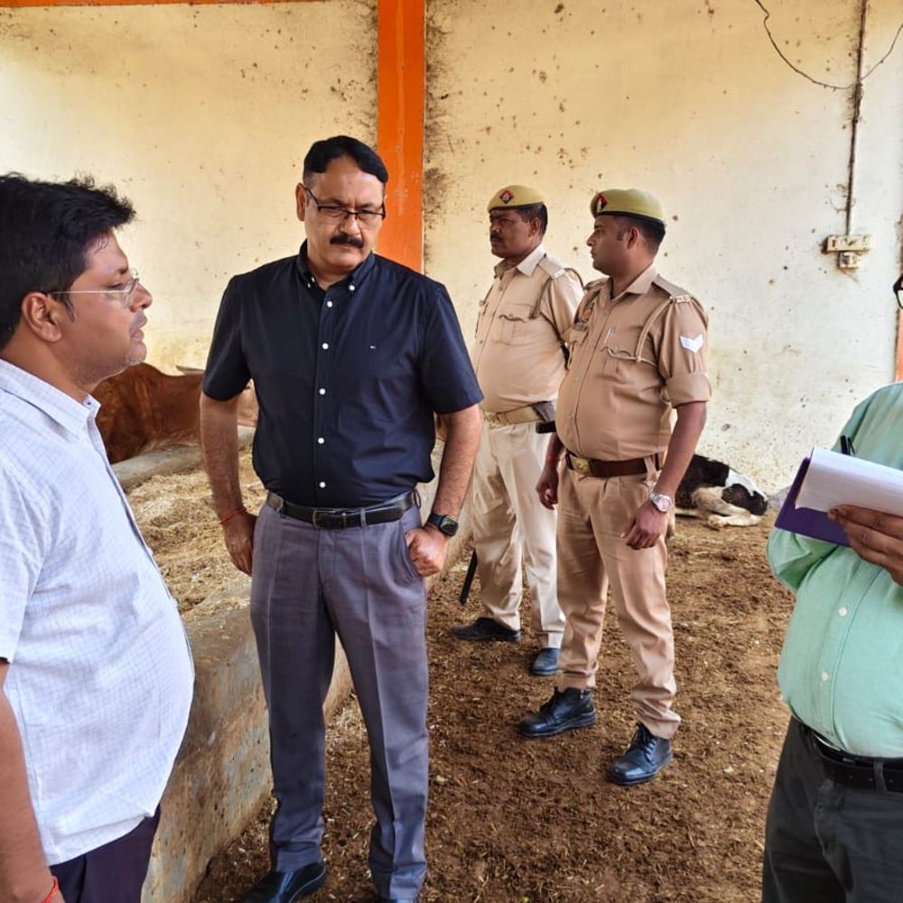गोशाला में अव्यवस्था देख डीएम ने सचिव को किया निलंबित:संतकबीरनगर में बीडीओ और प्रधान पर कार्रवाई के दिए निर्देश