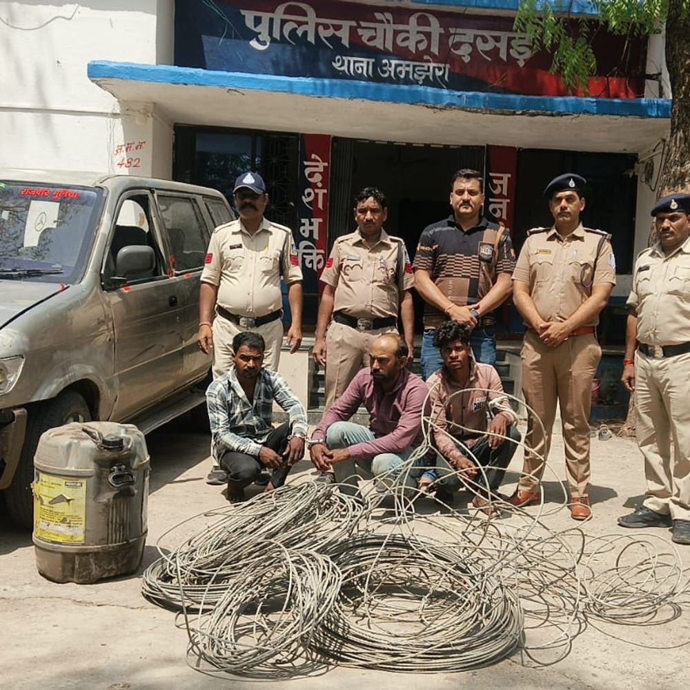 ट्रांसफार्मर से तेल और तार चोरी करने वाला गिरोह पकड़ा:  धार में तीन आरोपियों से 5 लाख का सामान और वारदात में इस्तेमाल टवेरा जब्त – Dhar News
