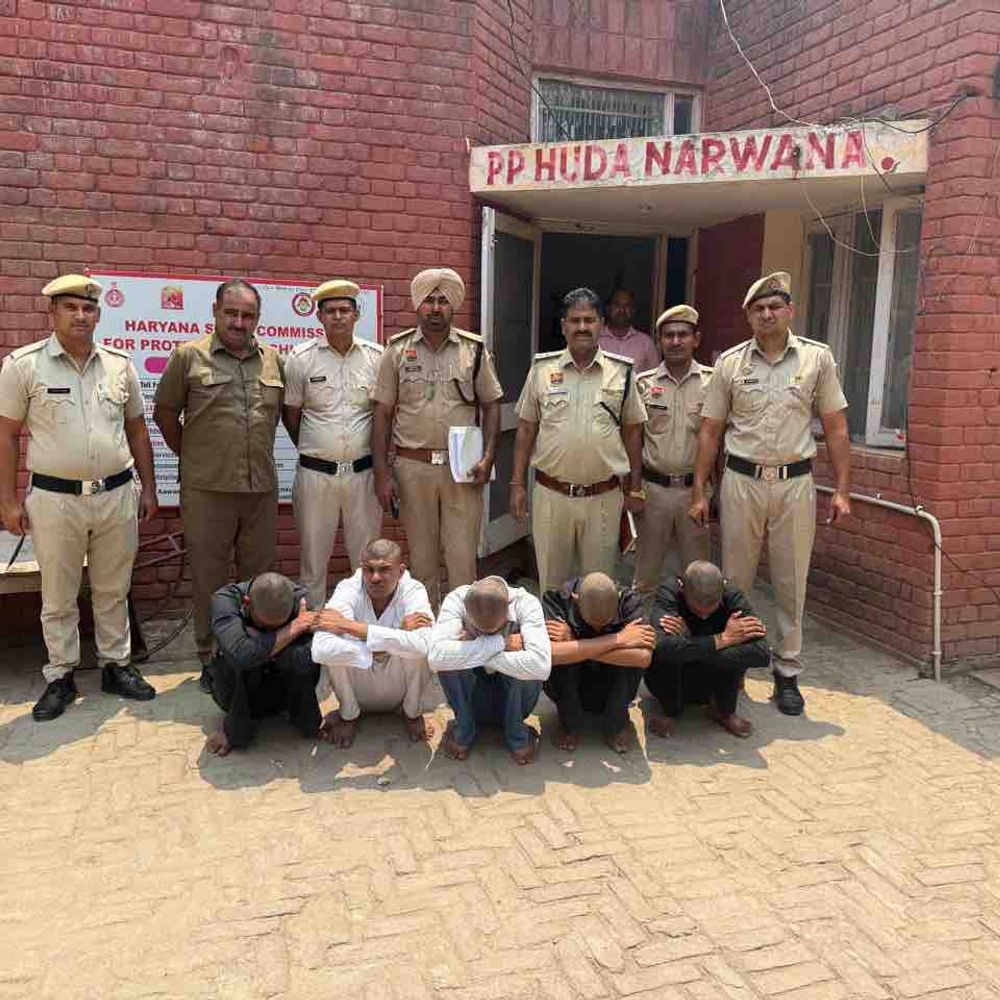 जींद में एक लाख मंथली मांगने वाले 5 बदमाश गिरफ्तार:  पुलिस ने सिर मुंडवाकर बाजार में घुमाया; दुकान में घुसकर मांगी रंगदारी – Narwana News