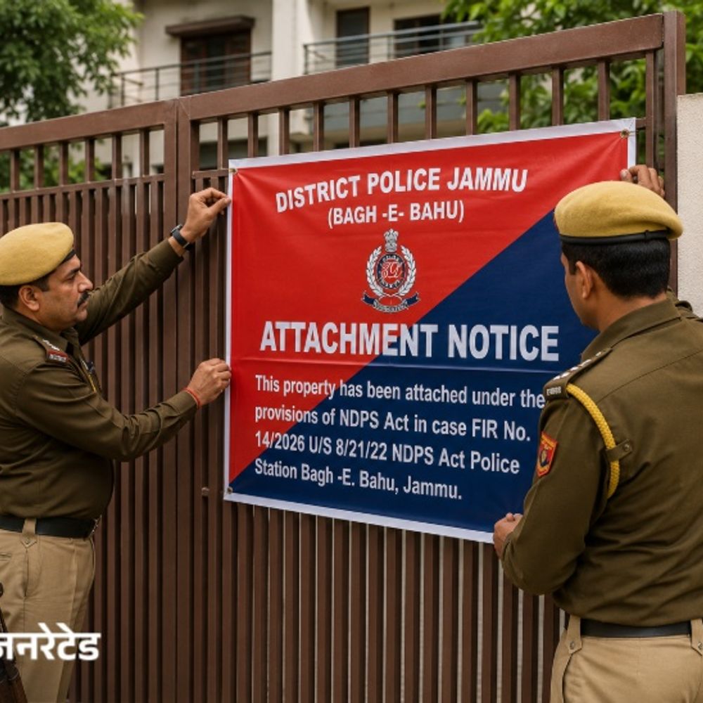 चंडीगढ़ में जम्मू-कश्मीर पुलिस की कार्रवाई:  NDPS केस में 93 लाख की संपत्ति अटैच, सेक्टर-38A का मकान ड्रग्स के पैसों से खरीदने का आरोप – Chandigarh News