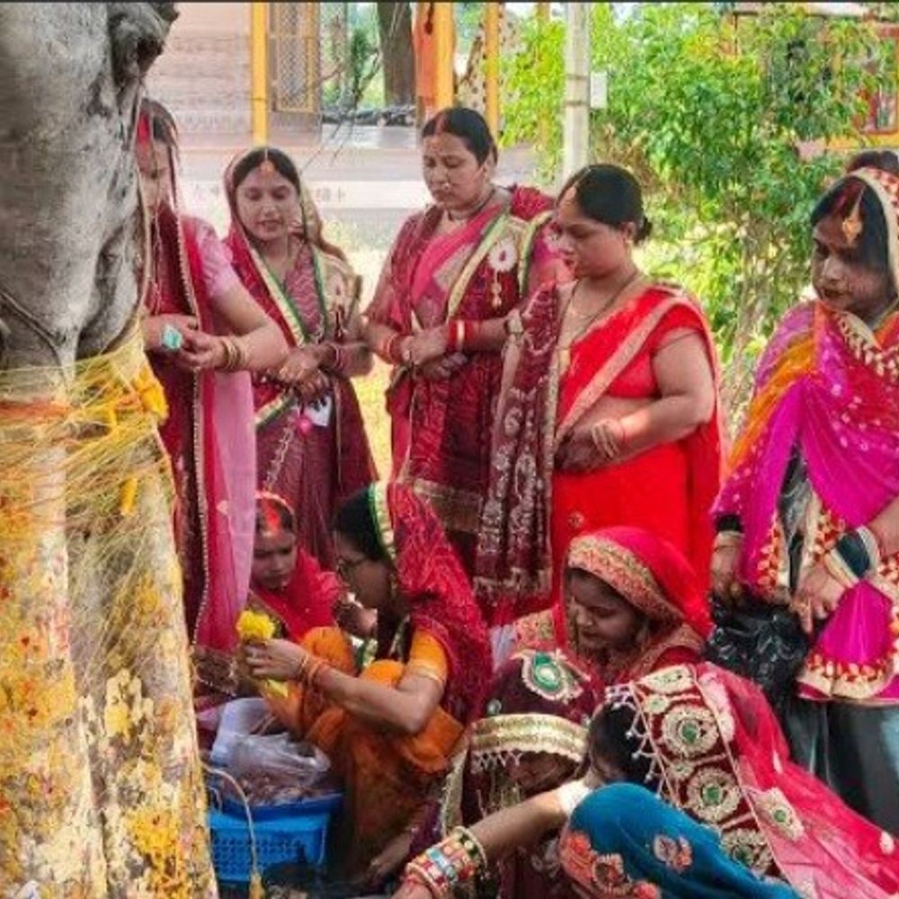 संतकबीरनगर में सुहागिनों ने रखा वट सावित्री व्रत:पति की लंबी आयु और परिवार की खुशहाली की कामना