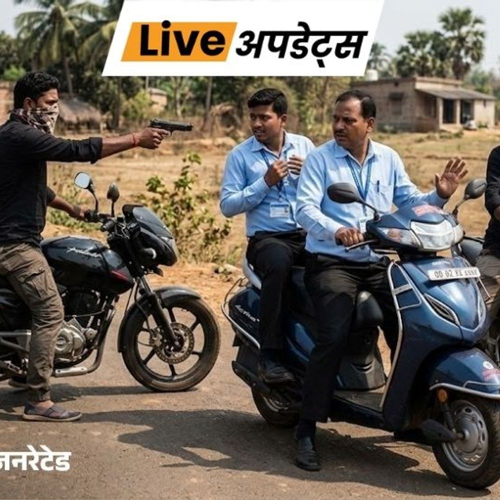 भास्कर अपडेट्स:ओडिशा के क्योंझर में बंदूक की नोंक पर दो सरकारी कर्मचारियों से ₹8 लाख की लूट