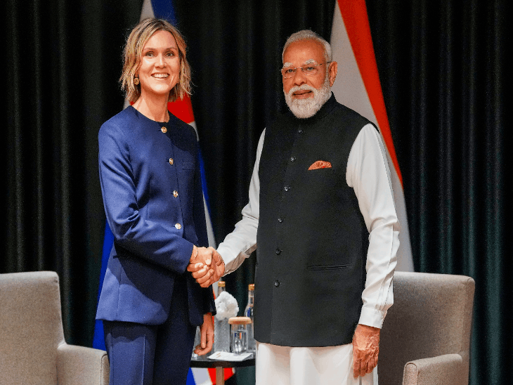 PM मोदी डेनमार्क, आइसलैंड, फिनलैंड के प्रधानमंत्रियों से मिले:कुछ देर में इंडिया-नॉर्डिक समिट, ग्रीन एनर्जी और स्पेस सेक्टर पर बातचीत होगी