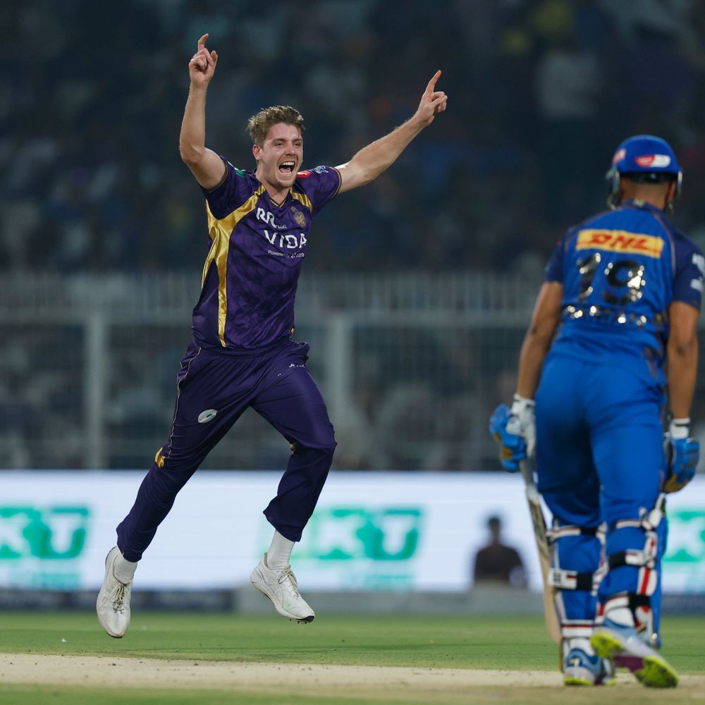 IPL- नरेन ने हार्दिक को बोल्ड किया:मुंबई का छठा विकेट गिरा, ग्रीन-सौरभ को 2-2 विकेट; कोलकाता के खिलाफ स्कोर-95/6