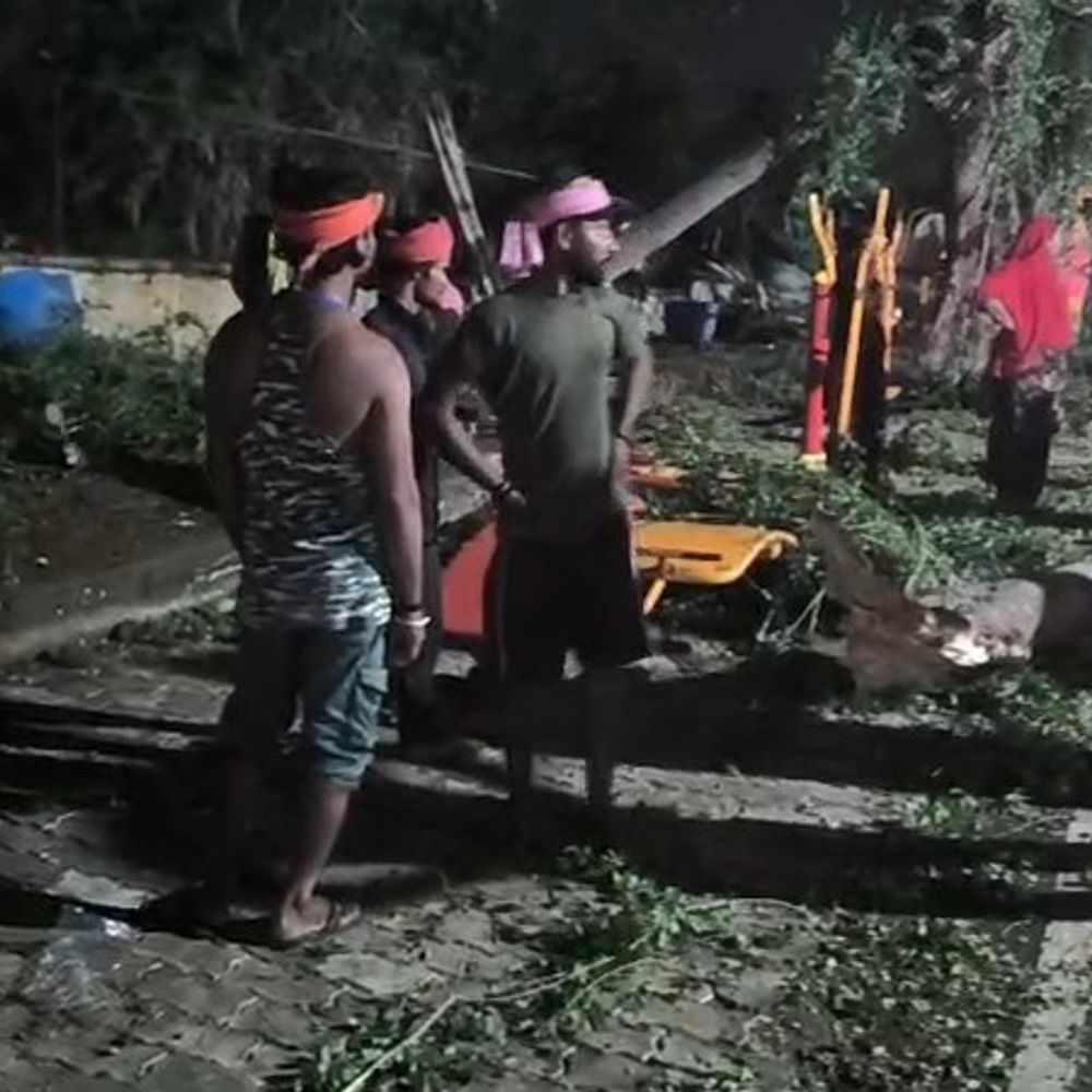 राजगीर मलमास मेला में आंधी-तूफान से मची तबाही:  मेडिकल कैंप पर गिरा विशाल पेड़, ठनका गिरने से एक की मौत – Nalanda News
