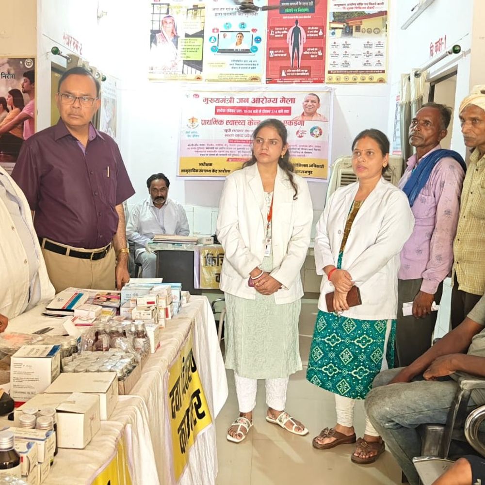 बलरामपुर स्वास्थ्य मेलों में 1760 मरीजों का इलाज:टीबी-शुगर सहित कई बीमारियों की जांच और परामर्श