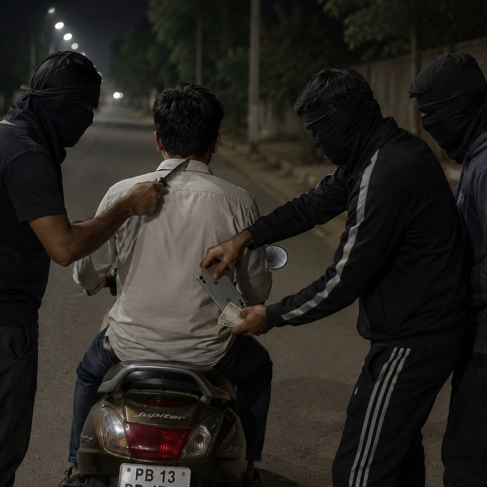 संगरूर में एक्टिवा सवार युवक से लूट:  3 बदमाशों ने घेरा, धमकियां दीं, मोबाइल-कैश लेकर फरार; इलाके में सुरक्षा बढ़ाने की मांग – Sangrur News