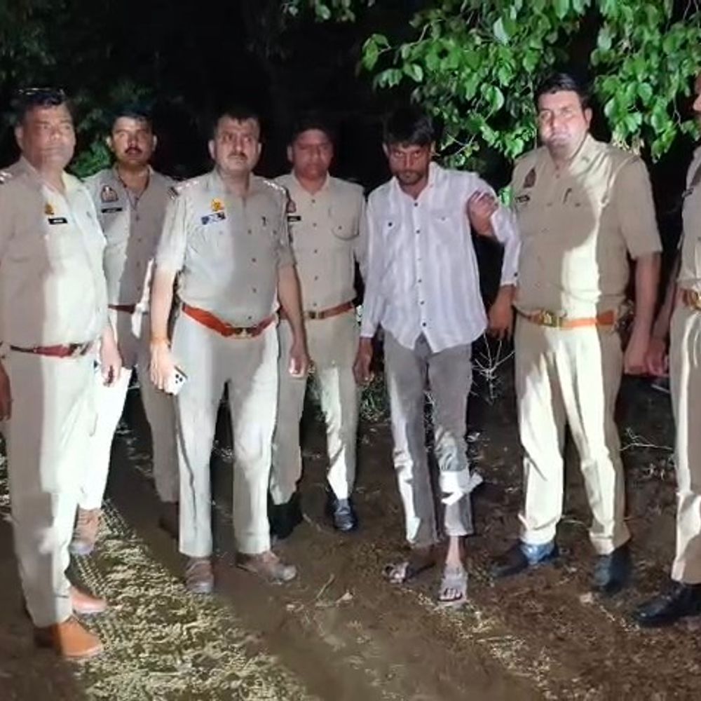 फायरिंग कर भाग रहे गैंगस्टर का हाफएनकाउंटर:मुजफ्फरनगर में 15 हजार का इनामी घायल, हथियार और बाइक बरामद