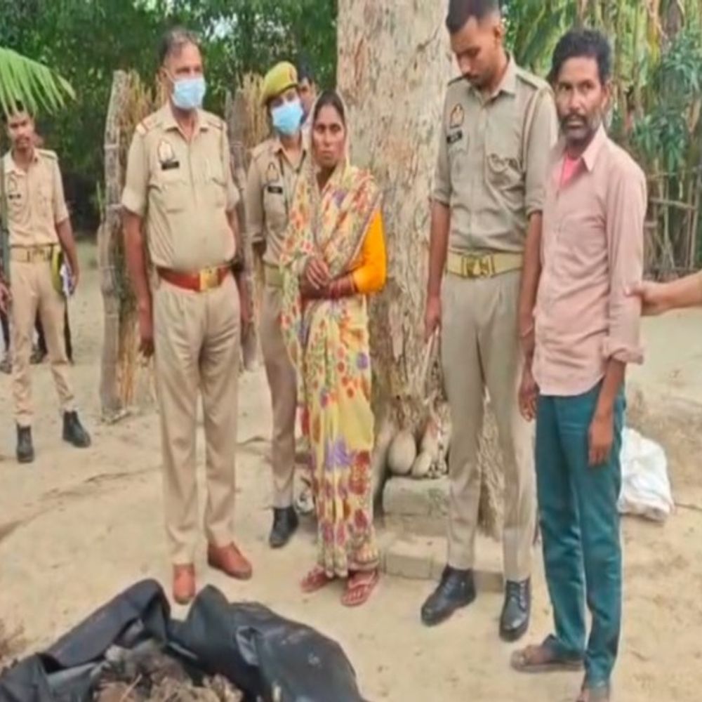 पत्नी और प्रेमी ने पति का पैर से गला दबाया:शाहजहांपुर में बाग में लाश केले के पेड़ के नीचे दफनाया, अफेयर में बन रहा था अड़चन