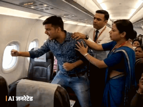 चंडीगढ़ से दिल्ली जा रही फ्लाइट में हंगामा:लैंडिंग के समय यात