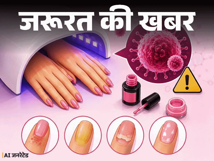 जरूरत की खबर- जेल मेनीक्योर से कैंसर का रिस्क- स्टडी:नेल्स हो सकते हैं डैमेज, 8 सावधानियां जरूरी, जानें नाखूनों को कैसे रखें हेल्दी