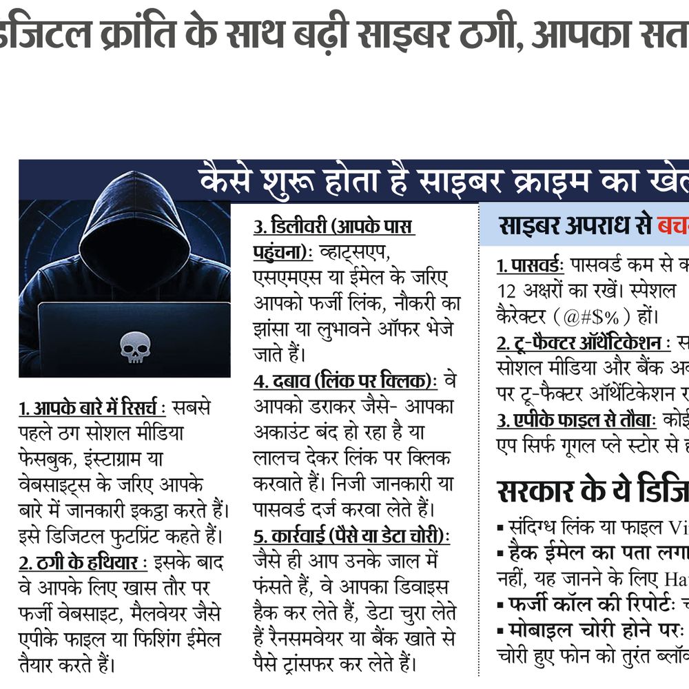 5 तरह से फांस रहे साइबर ठग, आप भी 5 स्टेप से बचें