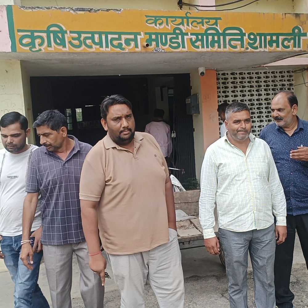 शामली में अवैध गेहूं दुकानों को लेकर विवाद:भारी वाहनों से परेशानी, भाजपा सभासद के खिलाफ मंडी सचिव को शिकायत