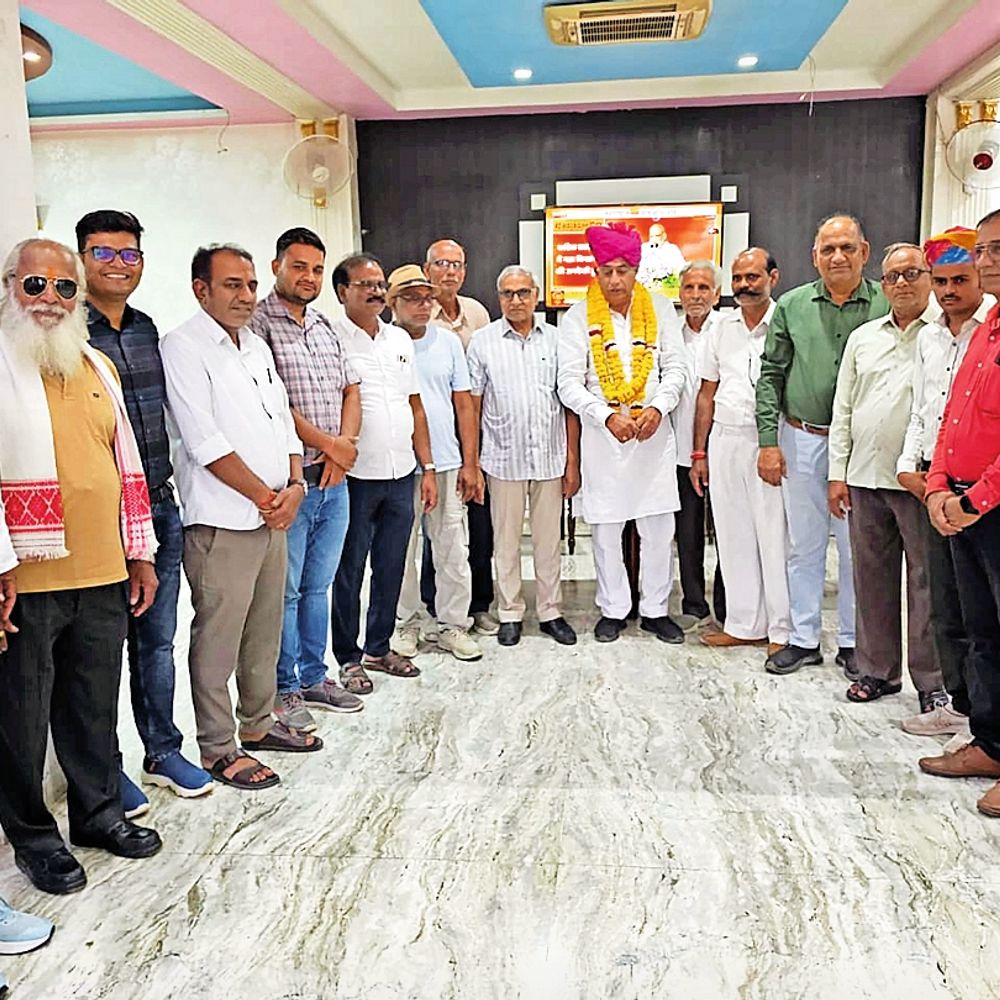 विश्वकर्मा कौशल विकास बोर्ड राजस्थान के अध्यक्ष का स्वागत किया