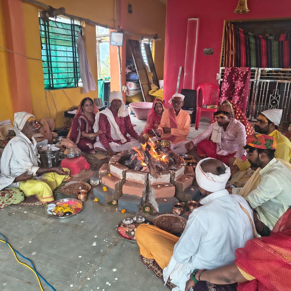 नगाड़ा बेड़ी आश्रम में हुई मूर्तियों की प्राण प्रतिष्ठा