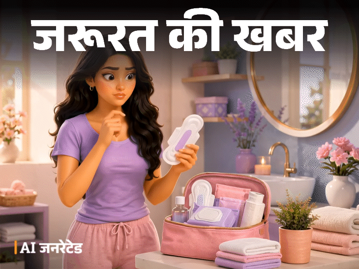 जरूरत की खबर- पीरियड्स में हाइजीन जरूरी:लापरवाही से बढ़ता यूटीआई, इन्फेक्शन का रिस्क, इमरजेंसी किट में ये 9 चीजें हमेशा साथ रखें