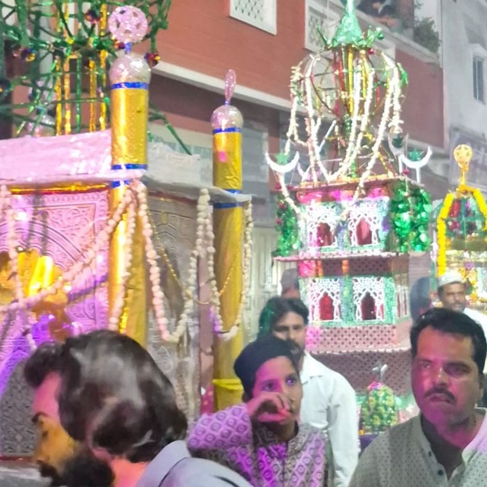 दमोह में मुहर्रम पर निकला ताजियों का जुलूस:पुरैना तालाब, फुटेरा तालाब पर हुआ विर्सजन, पुलिस-प्रशासन टीम रही तैनात