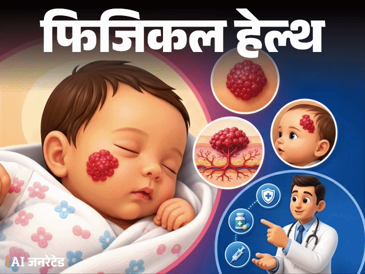 फिजिकल हेल्थ- नवजात शिशु के बर्थमार्क को इग्नोर न करें:ये हेमेंजियोमा हो सकता है, डॉक्टर से जानें इसके कारण, लक्षण और इलाज