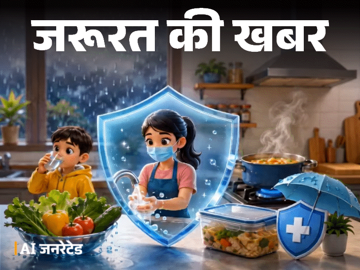 जरूरत की खबर- FSSAI की मानसून सेफ्टी गाइडलाइंस:किचन, कुकिंग और पर्सनल हाइजीन से लेकर बच्चों की हेल्थ और सेफ्टी के जरूरी टिप्स