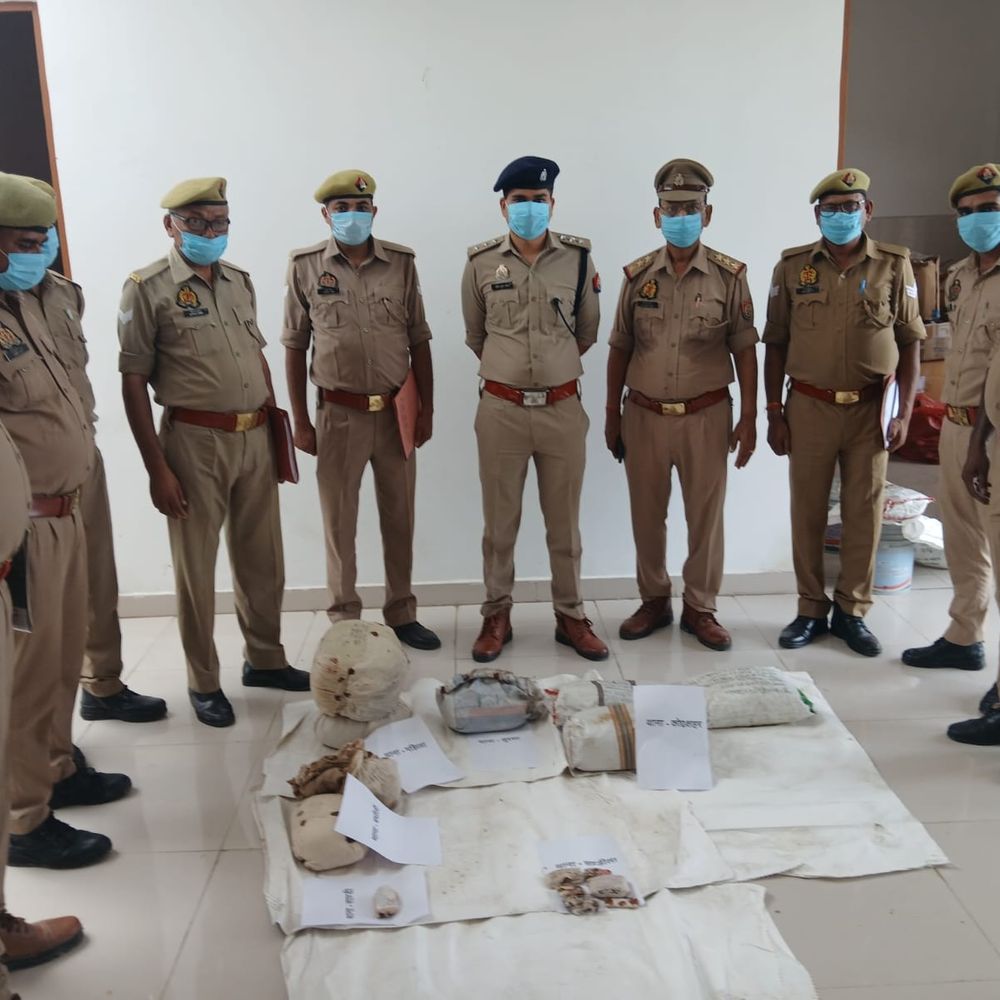 हरदोई पुलिस ने 21 लाख की ड्रग्स नष्ट की:'ऑपरेशन दहन' के तहत 15 मामलों से संबंधित 14.802 किलो नशीले पदार्थ खत्म