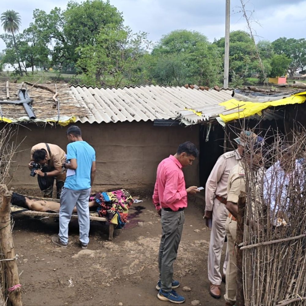 खटिया पर सो रहे 28 साल के युवक की हत्या:खंडवा के कुसुम्बिया में सिर पर भारी वस्तु से वार; प्रेम-प्रसंग और लेन-देन का शक