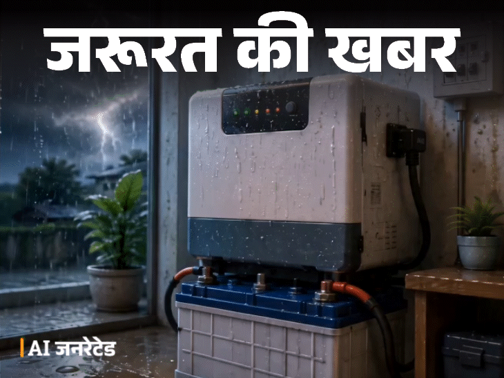 जरूरत की खबर- मानसून में जल्दी खराब होता इनवर्टर:हवा-नमी से बचाएं, बैटरी का पानी बदलें, एक्सपर्ट से जानें मेंटेनेंस के टिप्स