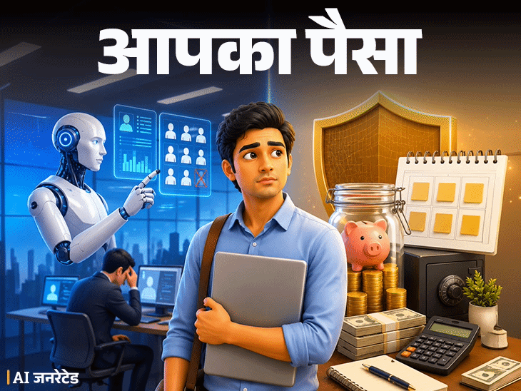 आपका पैसा- AI के दौर में जॉब इनसिक्योरिटी:6 महीने का फाइनेंशियल सेफ्टी नेट कैसे बनाएं, फंड कैसे कैलकुलेट करें, कहां सेव करें?