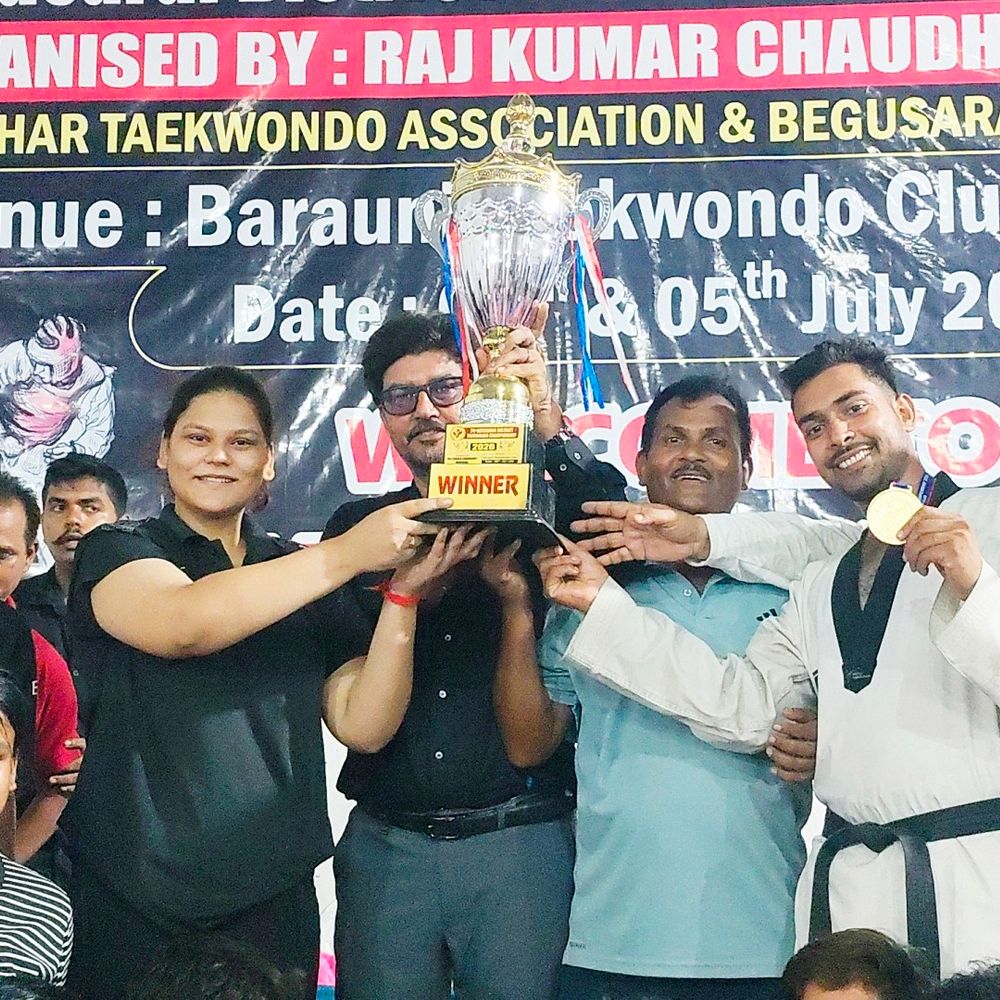 बेगूसराय जिला ताईक्वाँडो चैम्पियनशिप का समापन:बरौनी ताईक्वाँडो क्लब बना ओवरऑल चैंपियन, 400 खिलाड़ियों ने दिखाया दमखम