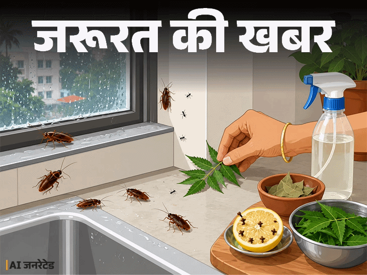 जरूरत की खबर- मानसून में बढ़ रहे कीड़े और कॉकरोच:10 सावधानी रखेंगे तो कीड़े नहीं आएंगे, एक्सपर्ट से जानें भगाने के 7 घरेलू उपाय