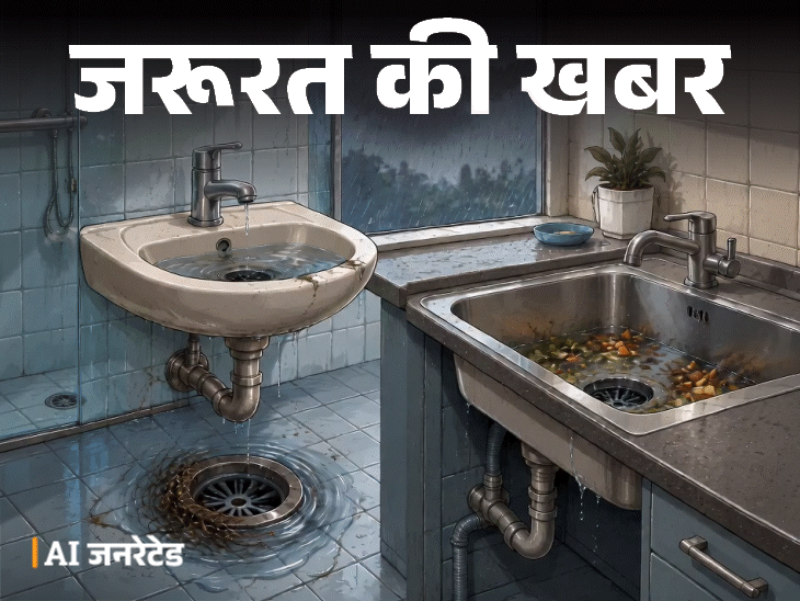 जरूरत की खबर- बारिश में बढ़ती ड्रेनेज प्रॉब्लम्स:इन 6 गलतियों से पाइप होता जाम, एक्सपर्ट से जानें ड्रेनेज साफ रखने के 10 टिप्स