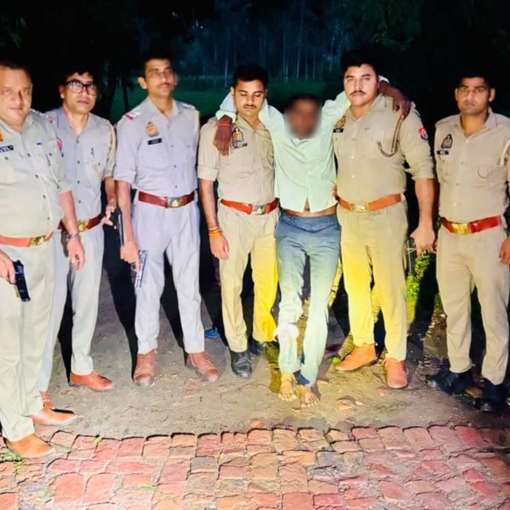 हापुड़ में दुष्कर्म के आरोपी को पुलिस ने मारी गोली:मुठभेड़ में किया गिरफ्तार, दो मामलों में वांछित था