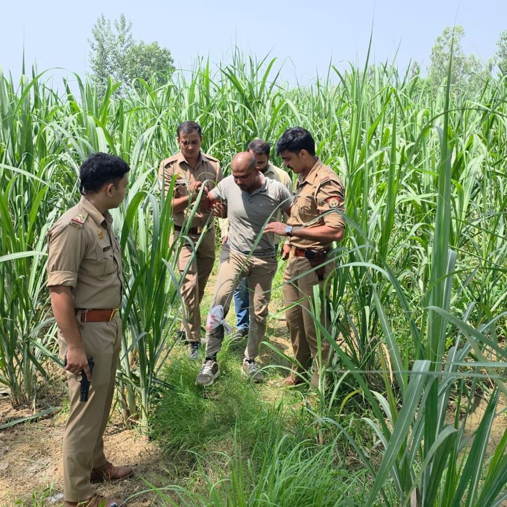 मुजफ्फरनगर पुलिस और शातिर बदमाश के बीच मुठभेड़:गोली लगने से बदमाश घायल हुआ, डेढ़ दर्जन मुकदमे दर्ज हैं; चोरी की स्कूटी और हथियार बरामद