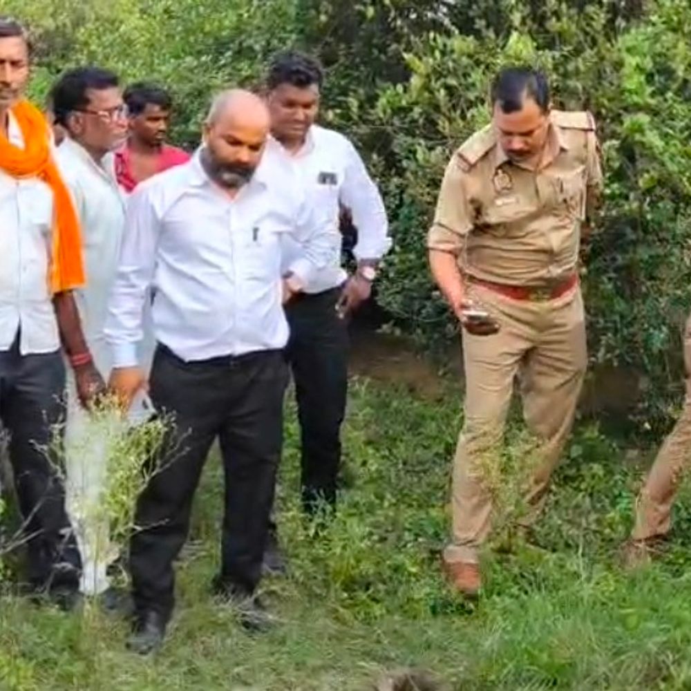 कौशांबी में नींबू के बाग में गौवंश के अवशेष मिले:सूचना पर एसडीएम और दो थानों की पुलिस जांच को पहुंची