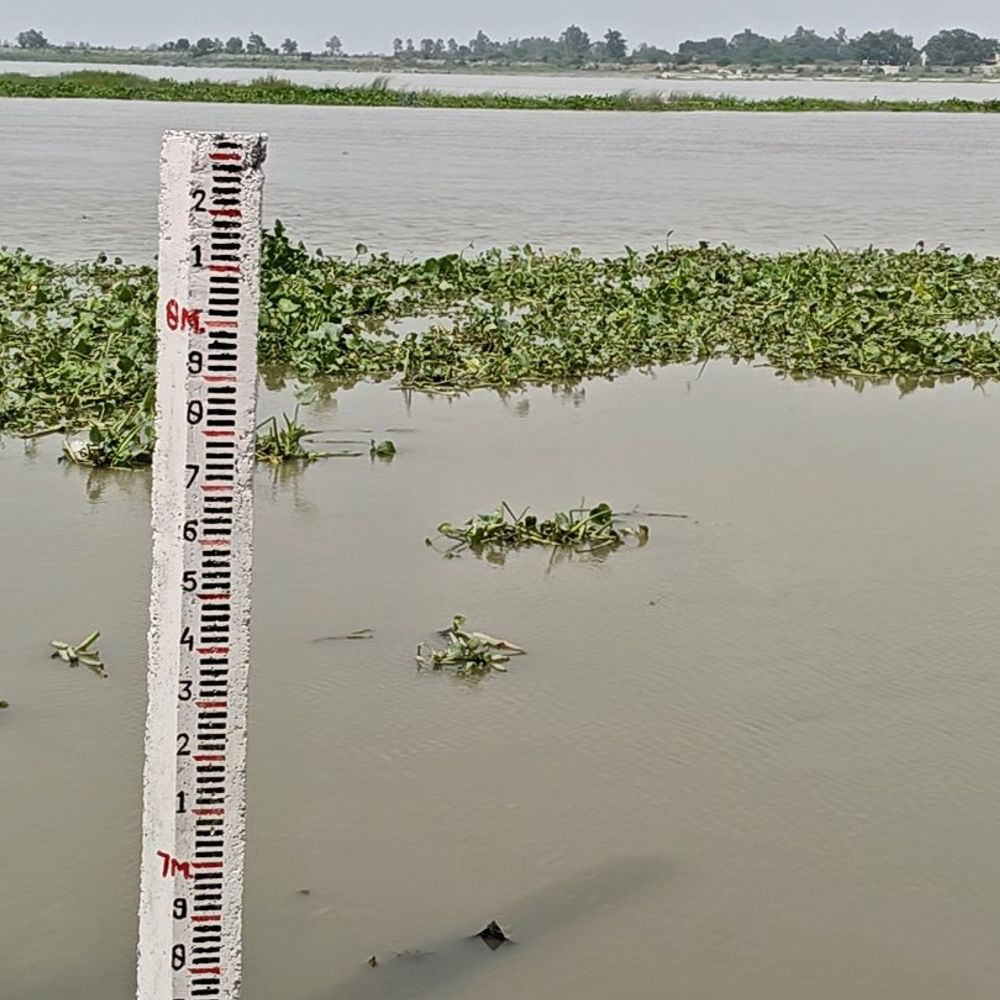 गंगा में हर दिन बढ़ने लग गया जलस्तर:कन्नौज के कटरी क्षेत्र में बढ़ेंगी मुश्किलें, केंद्रीय जल आयोग के कार्यालय में पड़ा रहता ताला