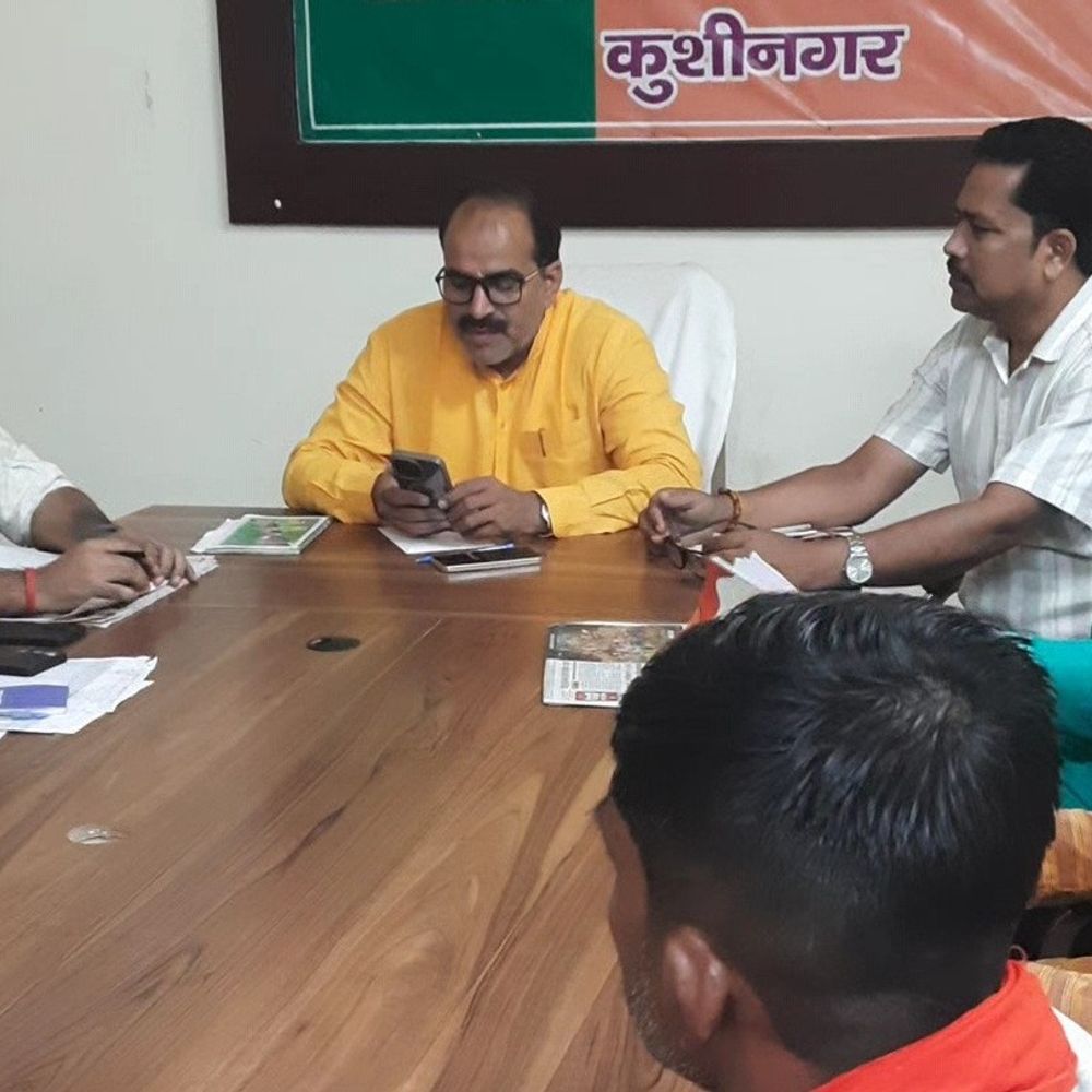 कुशीनगर में भाजपा क्षेत्रीय अध्यक्ष विनोद राय का दौरा कल:जिले की सीमा से पार्टी कार्यालय तक स्वागत की तैयारियां पूरी