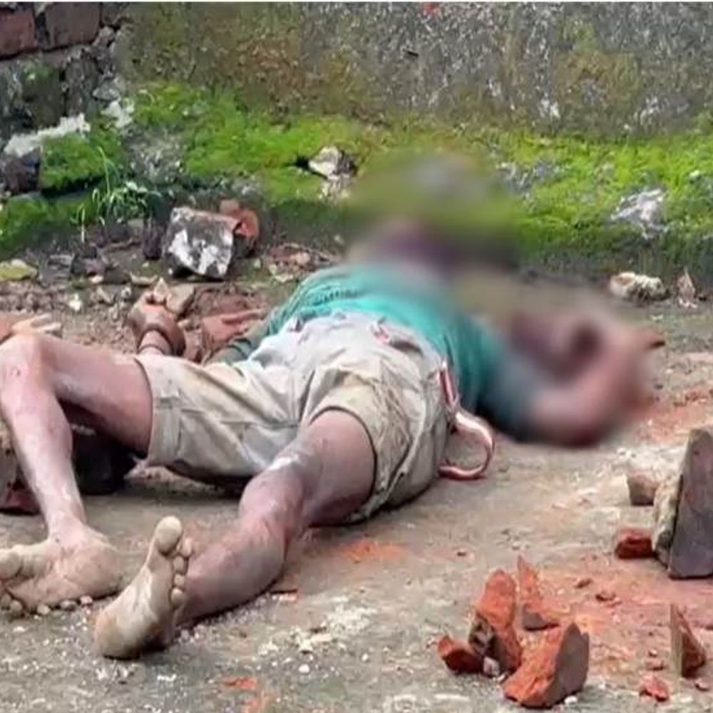 युवक का सिर ईंट से कुचलकर कत्ल:रतनपुर में नशे में विवाद बना खूनी संघर्ष, गाली-गलौज के बाद घर की छत पर चढ़कर किया हमला