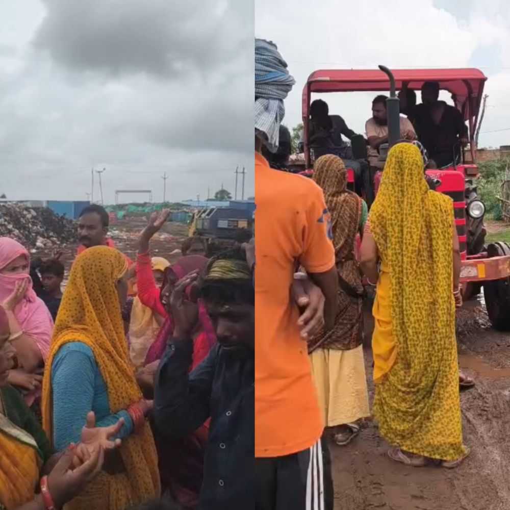 
                 शिवपुरी में कचरा डालने का विरोध, नपा के वाहन रोके:वार्ड-16 के रहवासियों को मकानों पर जेसीबी चलवाने की धमकी 
            