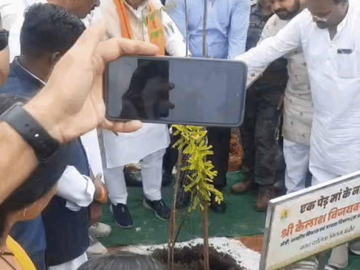 
                 इंदौर में 50 हजार पौधे, मंत्री ने डीएफओ को चेताया:इंदौर को ऑक्सीजन बैंक बनाने का अभियान, विजयवर्गीय बोले- पौधे नहीं संभले तो हम जिम्मेदारी निभाएंगे 
            