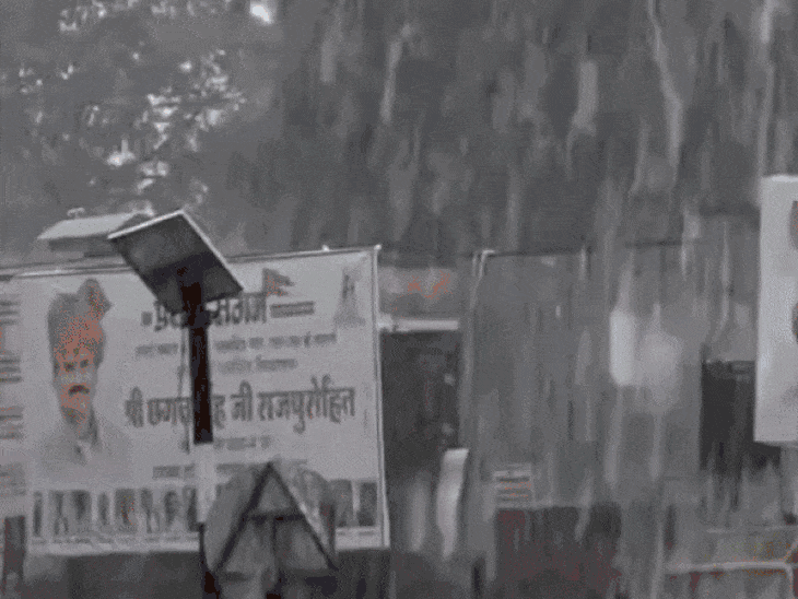 बाड़मेर में आधे घंटे में बरसा 1.8 इंच पानी:सड़कें भी लबालब हुई; पारा पहुंचा 35 डिग्री, कल भी बारिश का अलर्ट