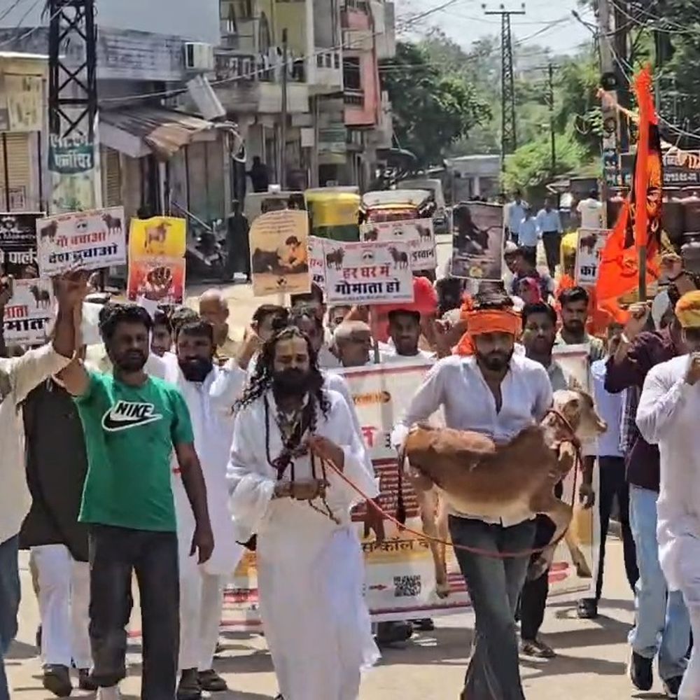 गौ संरक्षण कानून बनाने की मांग की:संत गौरव गोपाल के नेतृत्व में देशव्यापी गौ सम्मान अभियान, राष्ट्रपति के नाम सौंपा ज्ञापन
