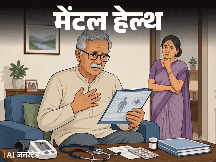 
                 मेंटल हेल्थ– बुढ़ापे में बीमारी का डर:मामूली दर्द भी हार्ट अटैक लगता है, टेस्ट में कुछ नहीं आता, लेकिन डर नहीं जाता, क्या करूं 
            