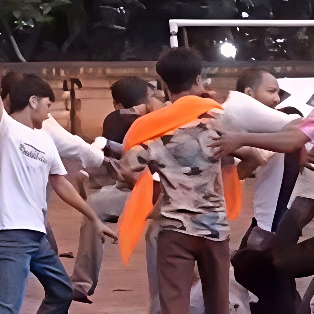 शिवपुरी में खेल के दौरान भिड़े युवकों के दो गुट:लात-घूंसे और बेल्ट से पीटा, मारपीट का वीडियो वायरल; पुलिस युवकों की पहचान में जुटी