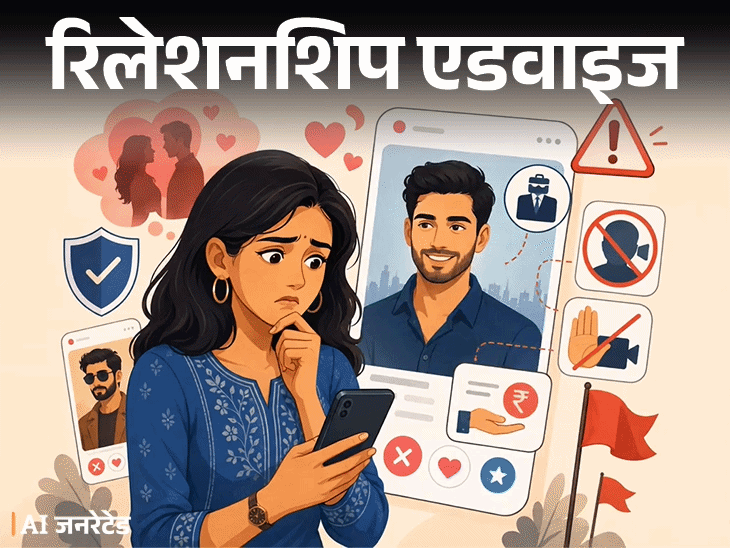 
                 रिलेशनशिप एडवाइज- डेटिंग एप पर हसबैंड ढूंढ रही हूं:लेकिन यहां फ्रॉड हैं, अपने बारे में झूठ बताते हैं, सही आदमी को पहचानूं कैसे? 
            