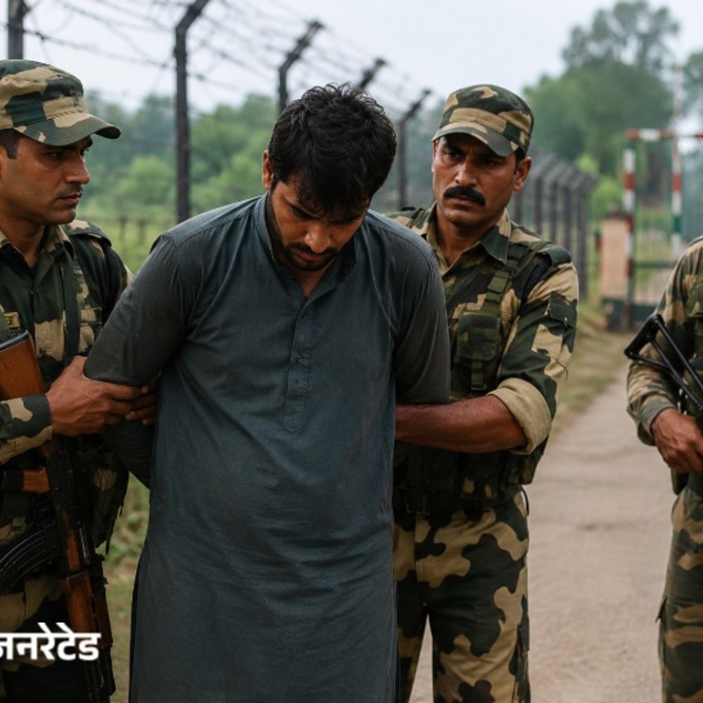 पश्चिम बंगाल में बॉर्डर से पाकिस्तानी जासूस अरेस्ट:ISI से जुड़ा, फर्जी दस्तावेजों पर भारत में रह रहा था; कोलकाता के कारपेंटर ने की थी मदद