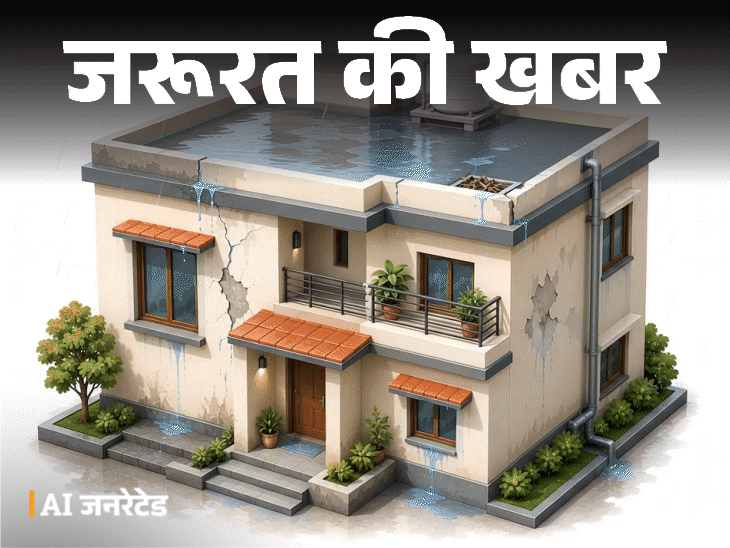 
                 जरूरत की खबर- बारिश में छत-दीवारों में बढ़ता लीकेज:इन 10 संकेतों को न करें इग्नोर, घर की सीलन और लीकेज ठीक करने के 6 तरीके 
            