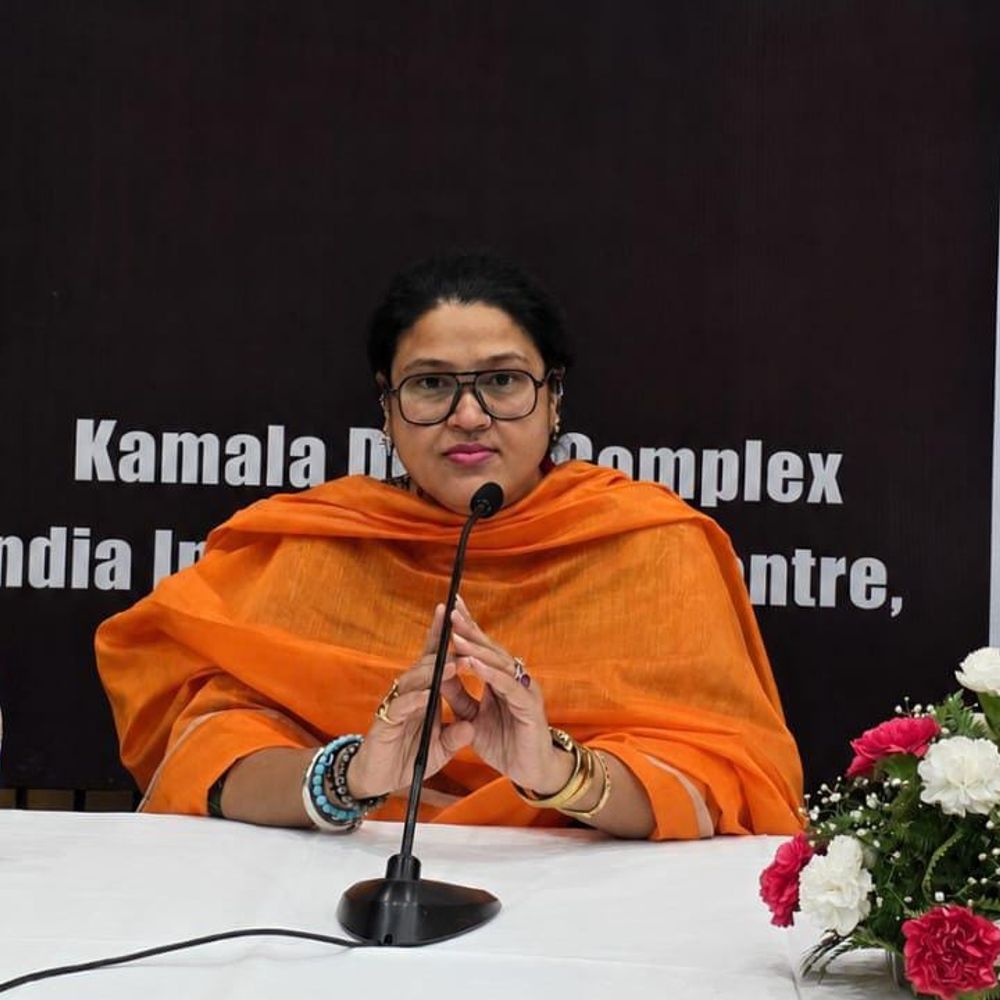 स्मृति ने दिल्ली में 'पंचायत टू पार्लियामेंट' पर दिया भाषण:महिला नेतृत्व और भागीदारी पर जोर, देशभर की महिलाओं को किया प्रेरित