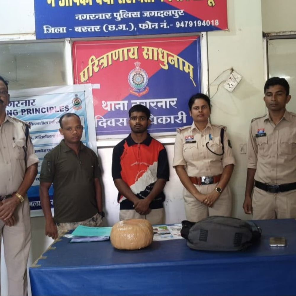 CG-ओडिशा बॉर्डर पर पकड़ाया गांजा:बस्तर के रास्ते UP लेकर जा रहा था युवक, सीमा पार करते ही पुलिस ने दबोचा