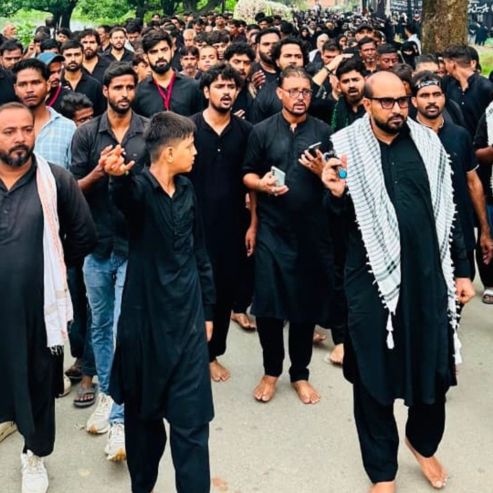 भनौली में निकला अमारी का जुलूस:अजादारों ने इमाम हसन अस्करी की शहादत पर पेश किया पुरसा